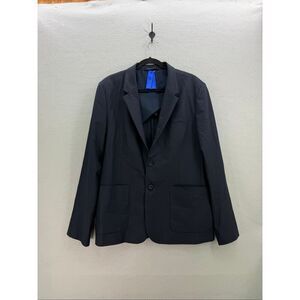 Kit And Ace Mens Blue Two Button Performance Blazer Sports Coat Size Large